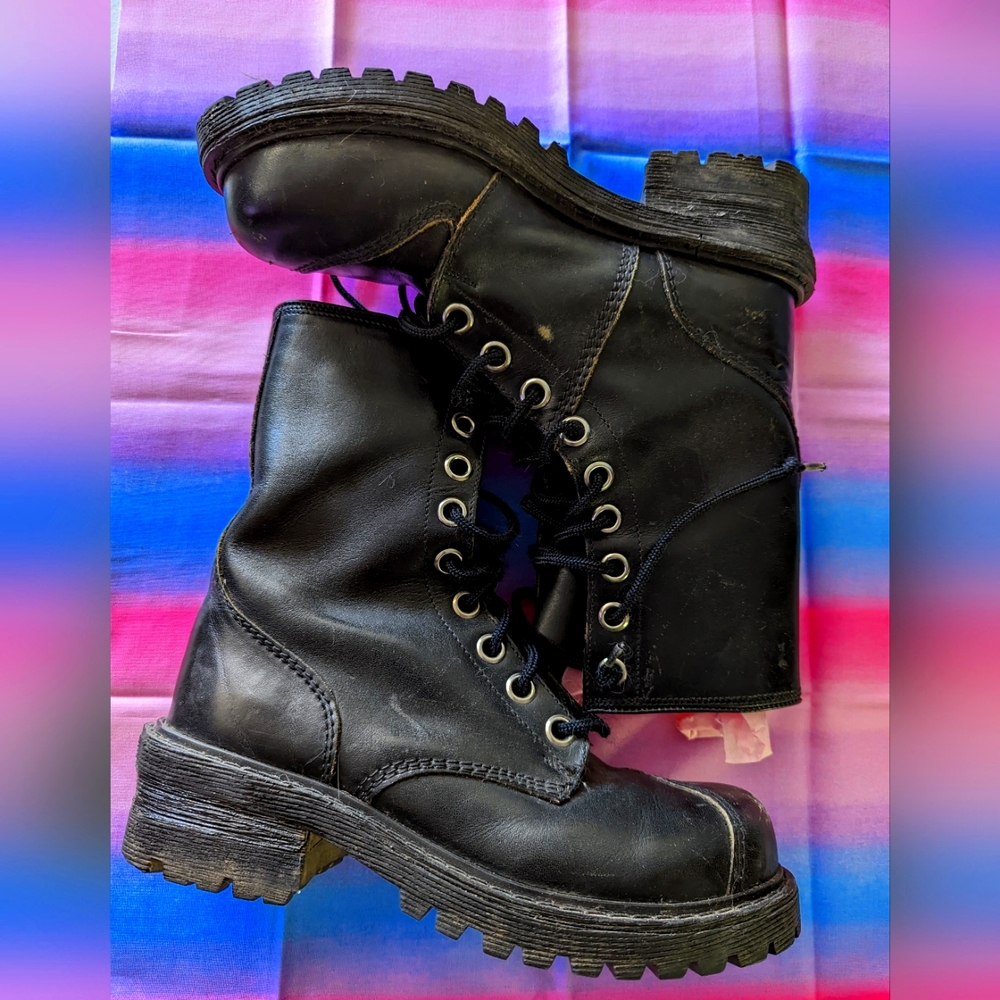Leather boots